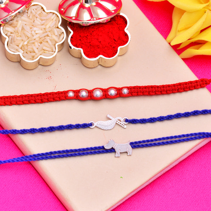 Exclusive Silver Rakhi Sets for Bhaiya, Bhabhi, and Kids