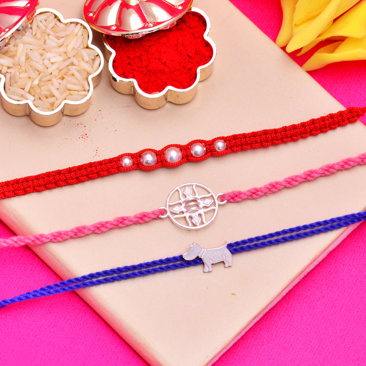 Premium Silver Rakhi Collection With Dry Fruits