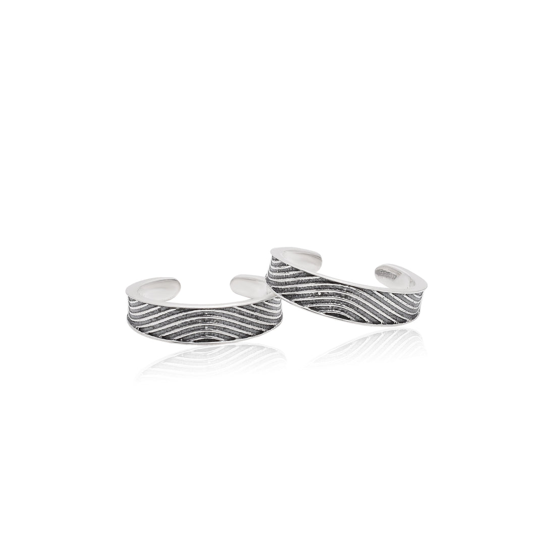 Oxidized Sterling Silver Toe Rings