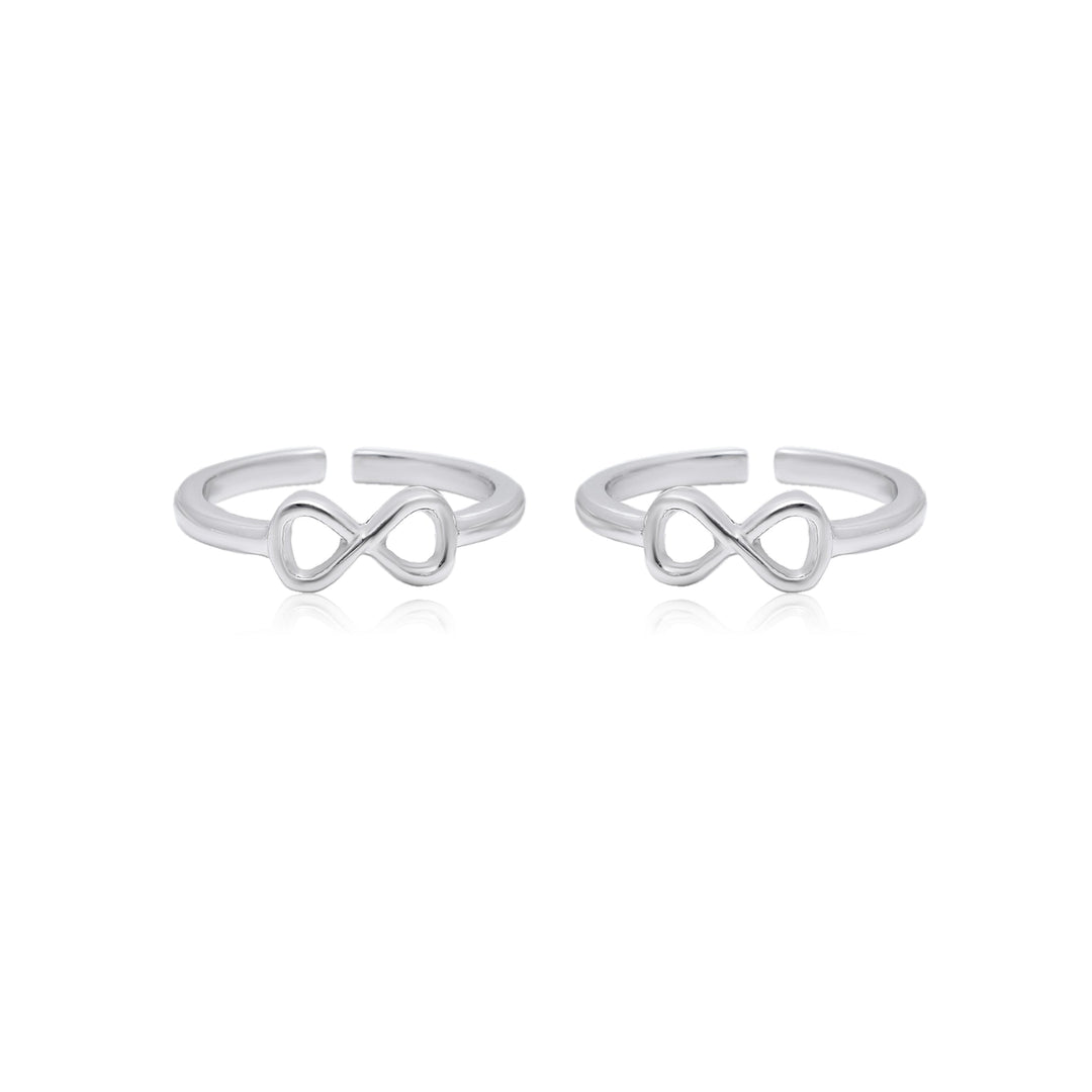 Infinity Shape Design Silver Ring