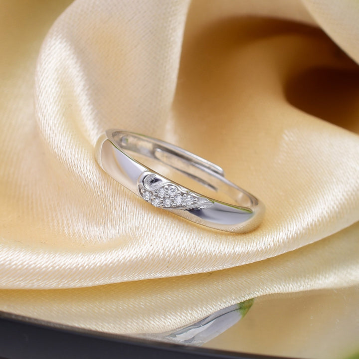 Half Heart Silver Ring