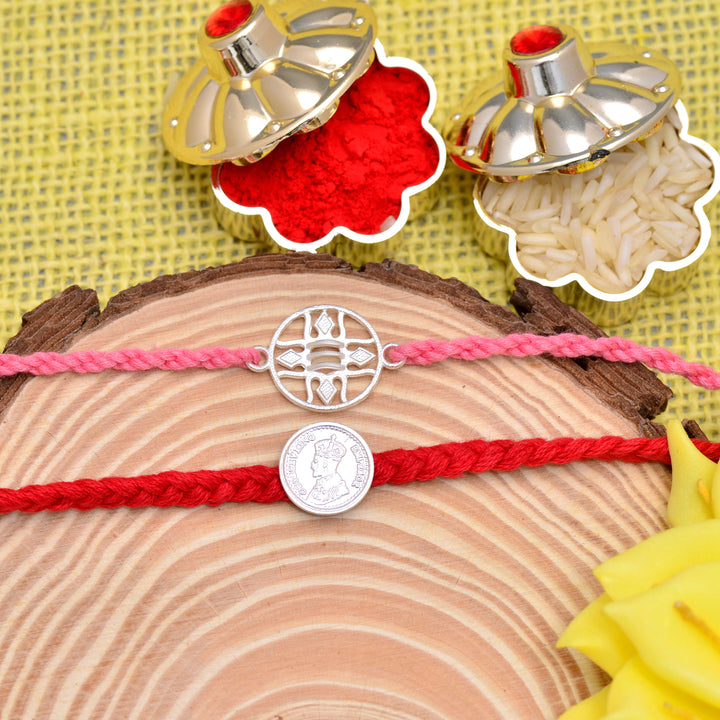 Premium Silver Combo Rakhi Set