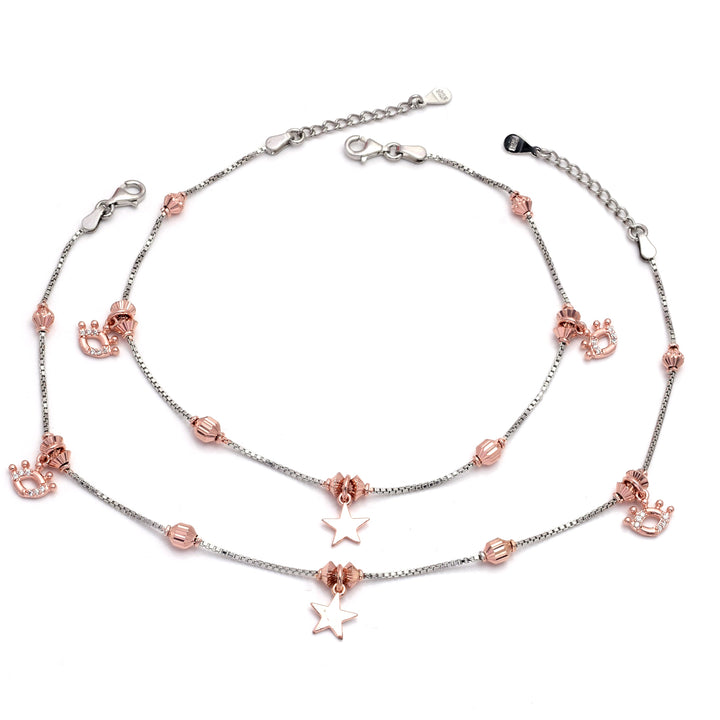 Rose Gold Star Anklet