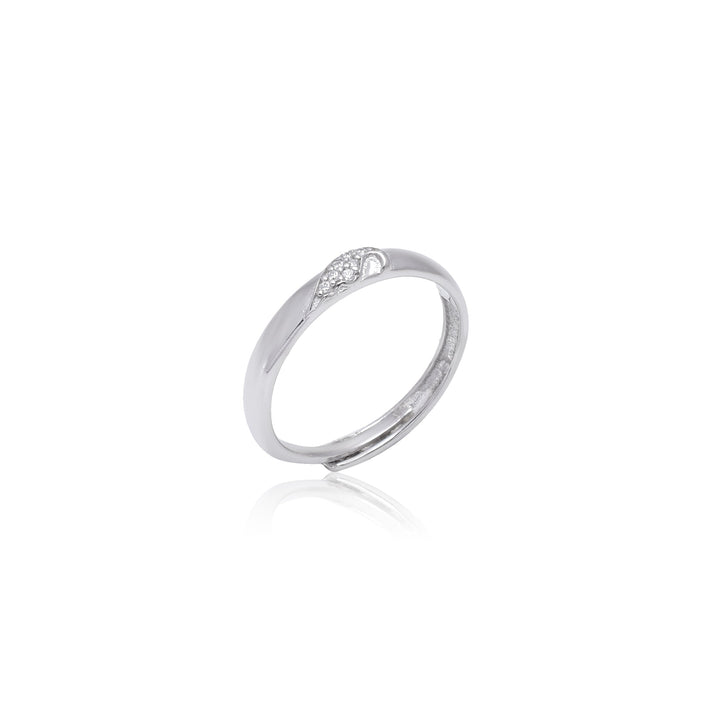 Half Heart Silver Ring