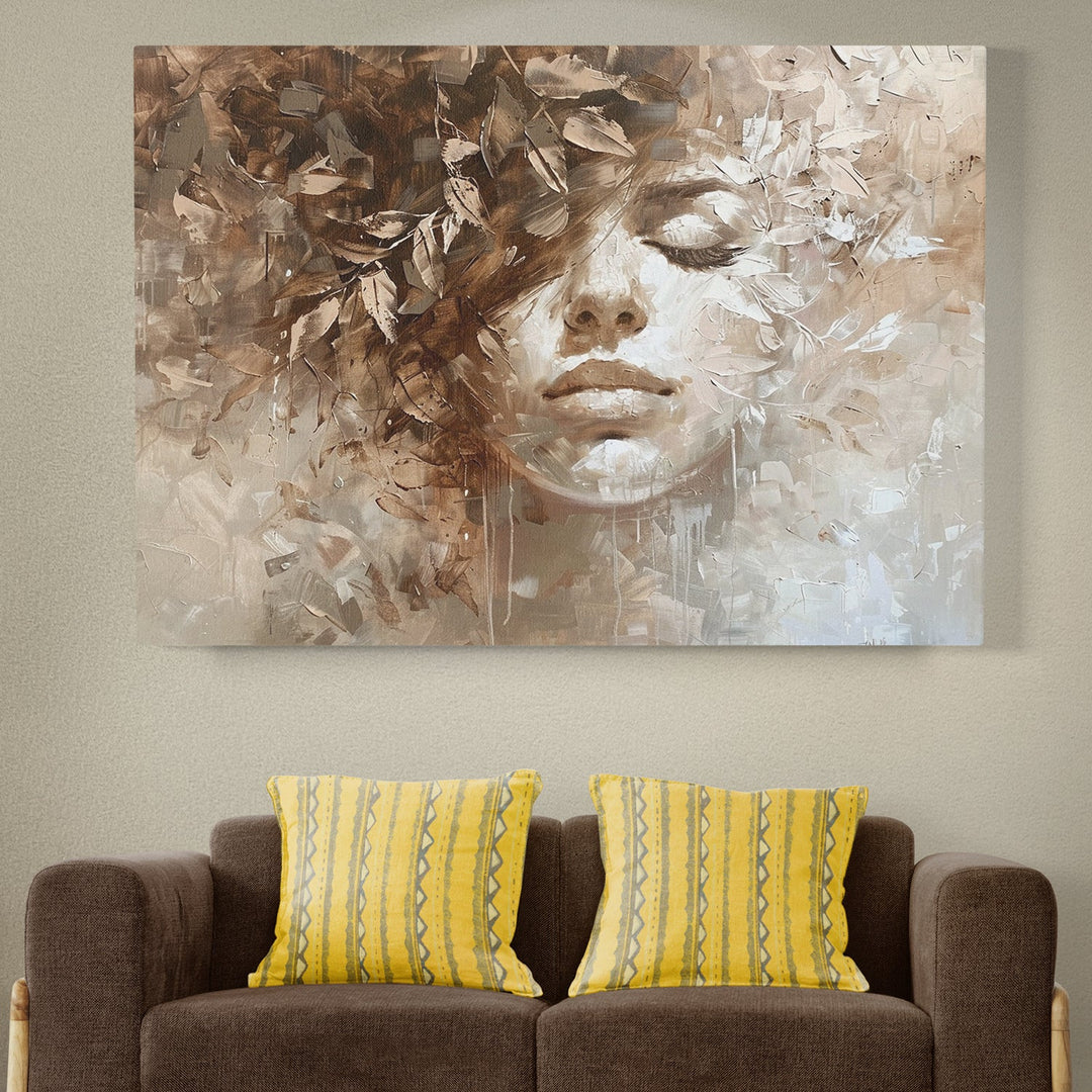 Beautifull Lady Face Canvas