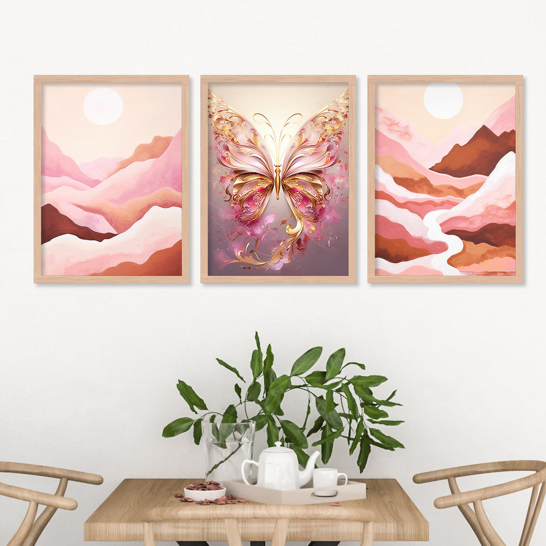 Golden Butterfly Wall Art