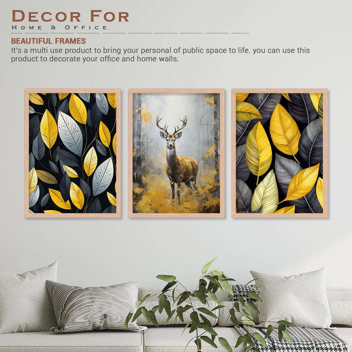 Swamp Deer With Leaf Wall Art