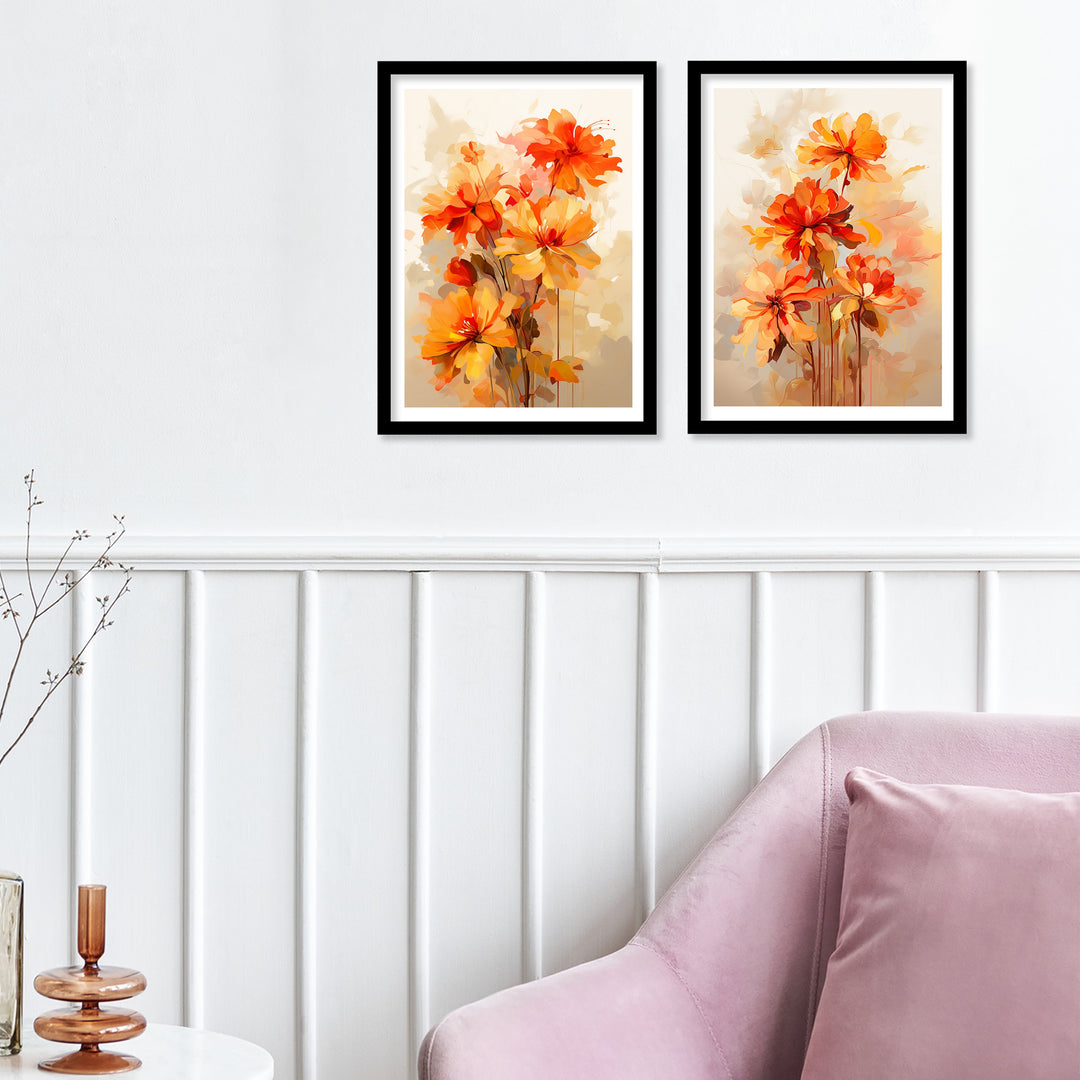 Orange Lily Flower Art