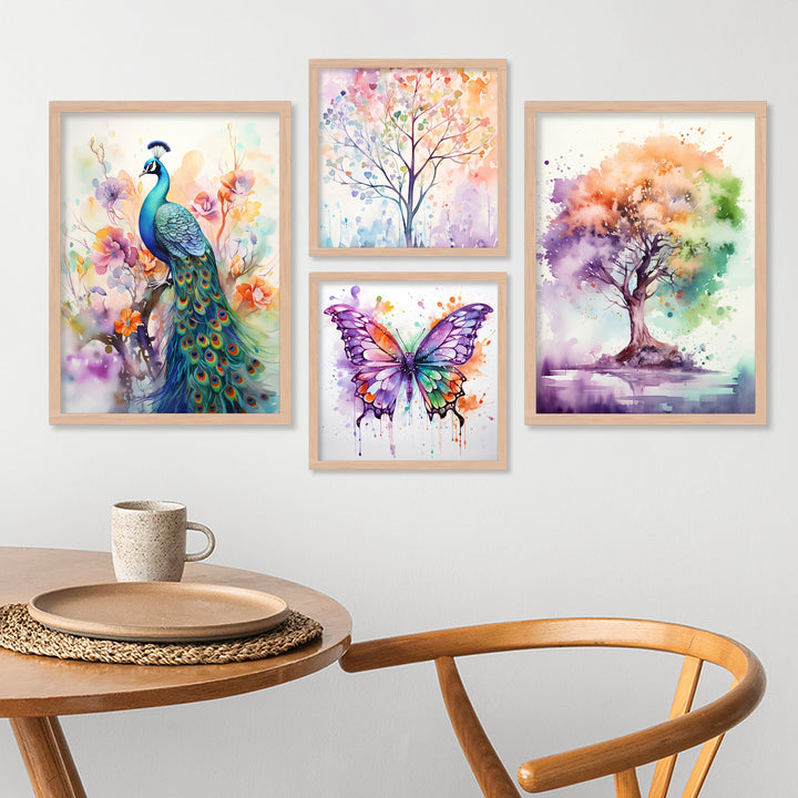 Rainbow Colours Bird Art