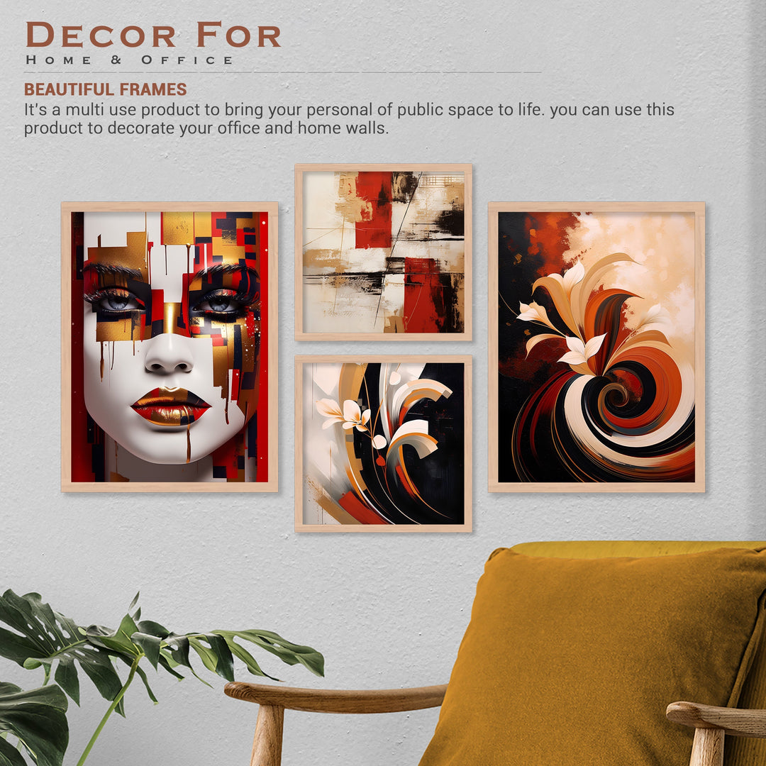 Face Design Wall Painting